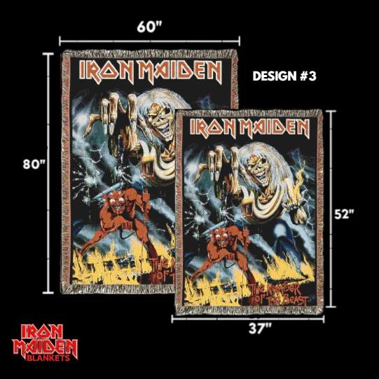 Handmade Iron Maiden Blankets
